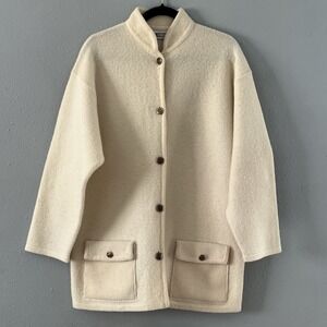 Vintage RUSS Vintage Cream Wool Cardigan Sweater Australia Woman's M Oversized